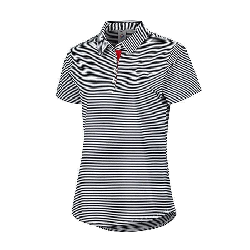 PUMA Volition Pique Stripe Women’s Polo (Navy/White)