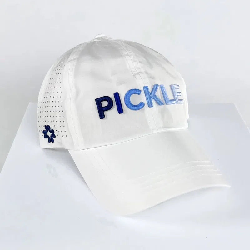 Vimhue Pickleball Puff Ombre Hat – White/Blue