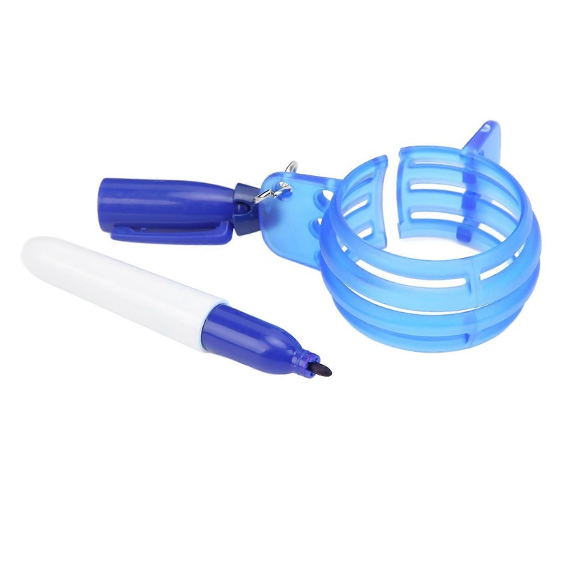 360 360Golf Ball Line Marker Plastic Golf Three Line Drawing Device for General PurposeBlue