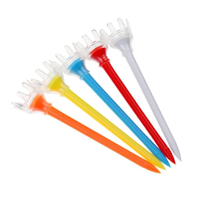 5Pcs Golf Tools Plastic Crown Top Golf Tees Random Color 90mm/3.5inch