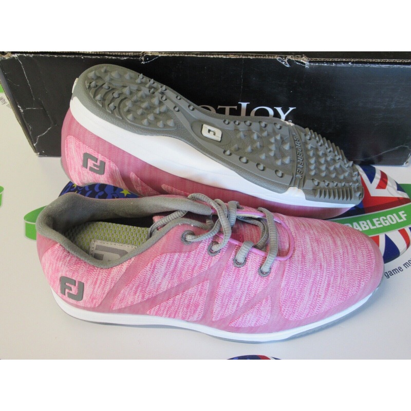 Footjoy Leisure Ladies Golf Shoes Pink/White/Grey 92906K UK Size 4 L