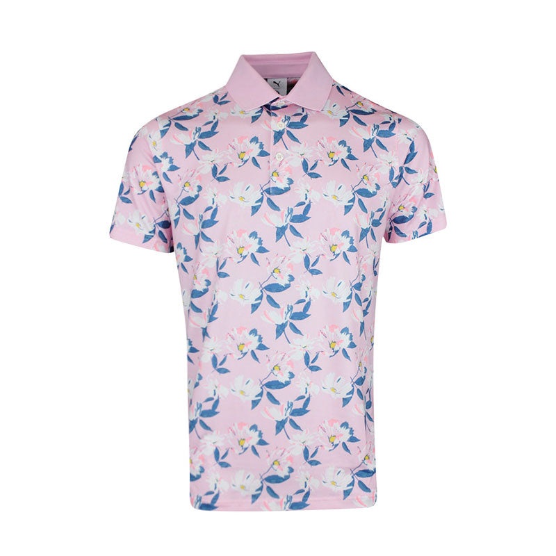 PUMA x Arnold Palmer Spring Florals Men’s Polo (Pale Pink)