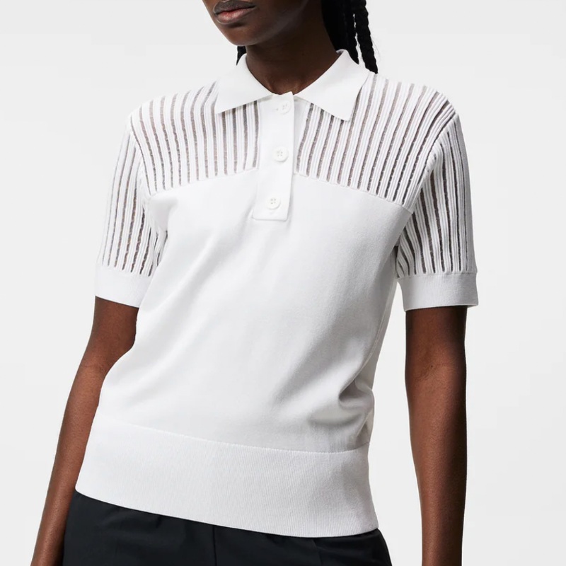 JL Golf Zeta Knit Shirt – White