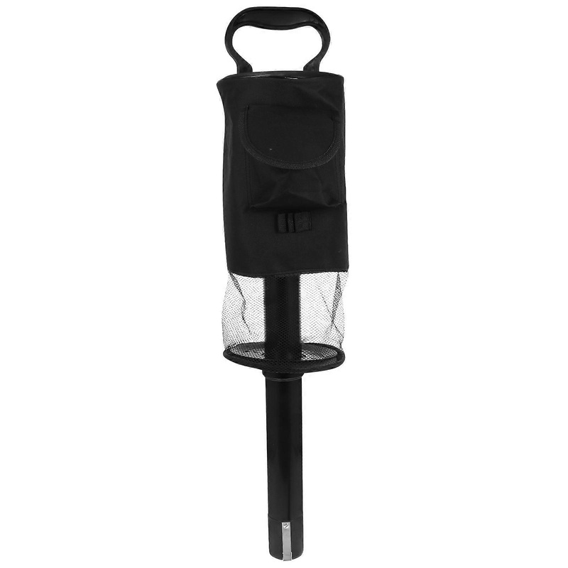 Portable Golf Equipment Tube For Elderly And People With Back Issues 2-Section Retriever Black Nylon For Ball Collection 1Set