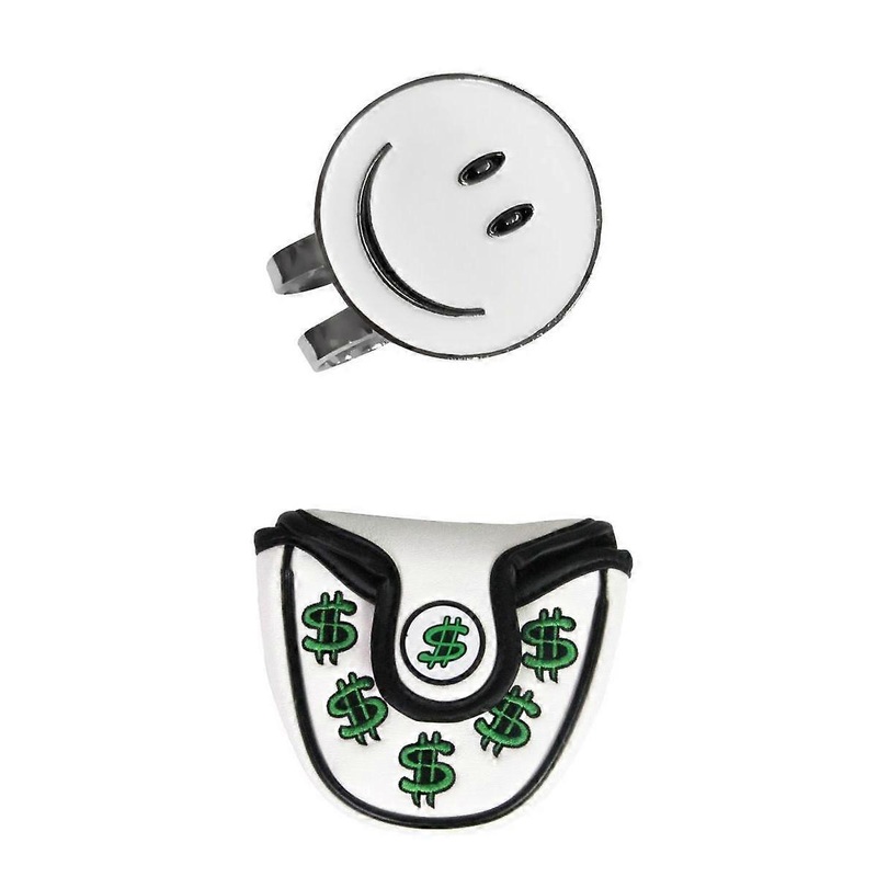 PU Leather Golf Mallet Putter Headcover Club Covers Accessories Ball Marker