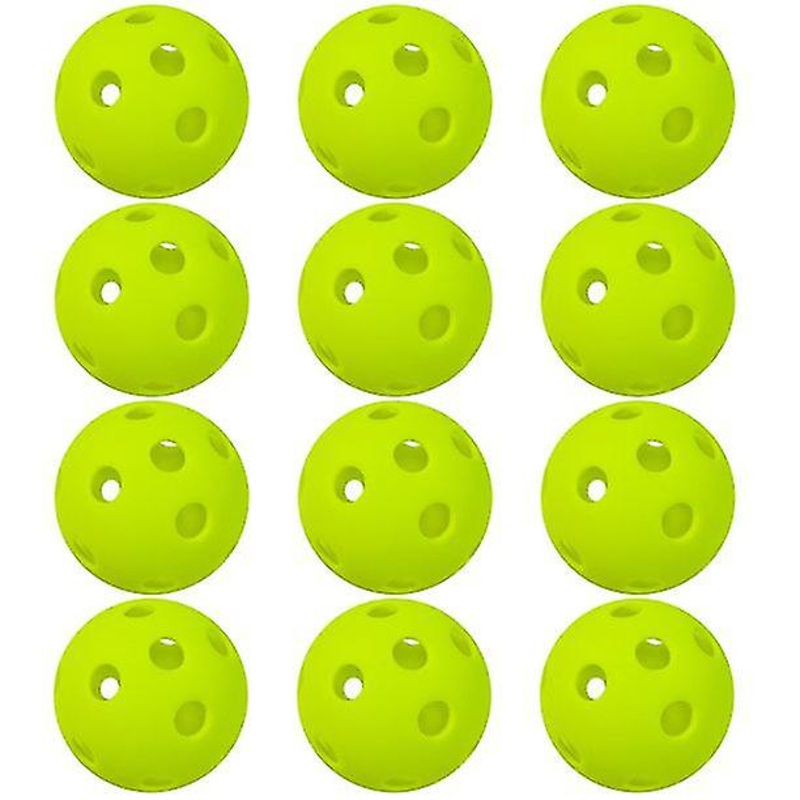 12 Pcs Plastic Golf Training Balls For  Swing Practice Green