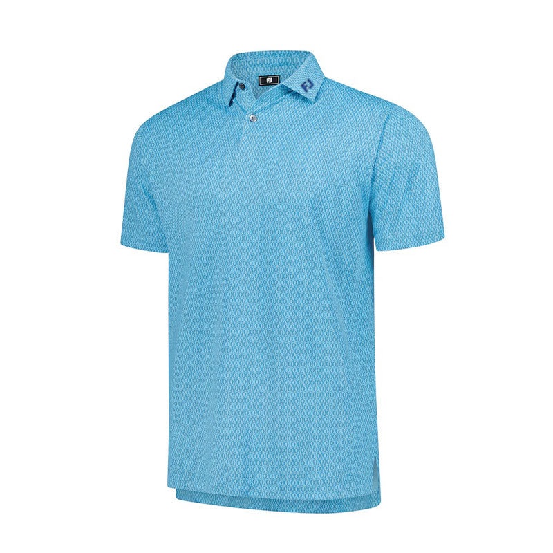 FOOTJOY Modernist Geo Men’s Pique Polo (Blue)