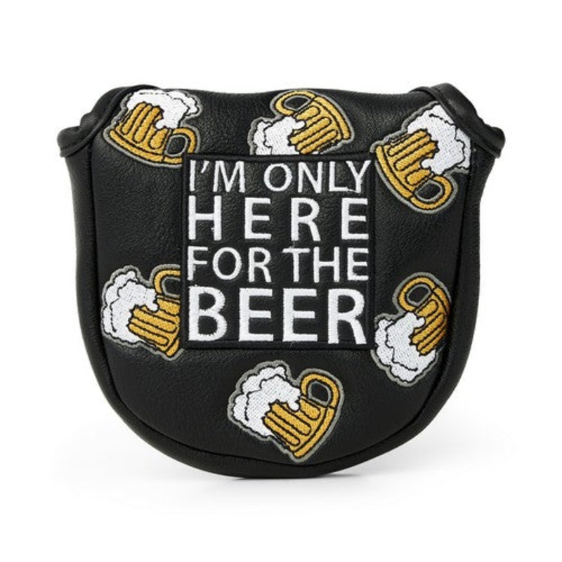 Here For Beer Mallet Putter Cover – Black