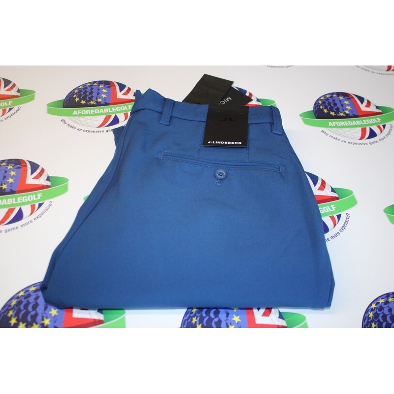J.Lindeberg Ellott Fit Bonded Fleece Trousers Estate Blue Waist 32 Leg 32