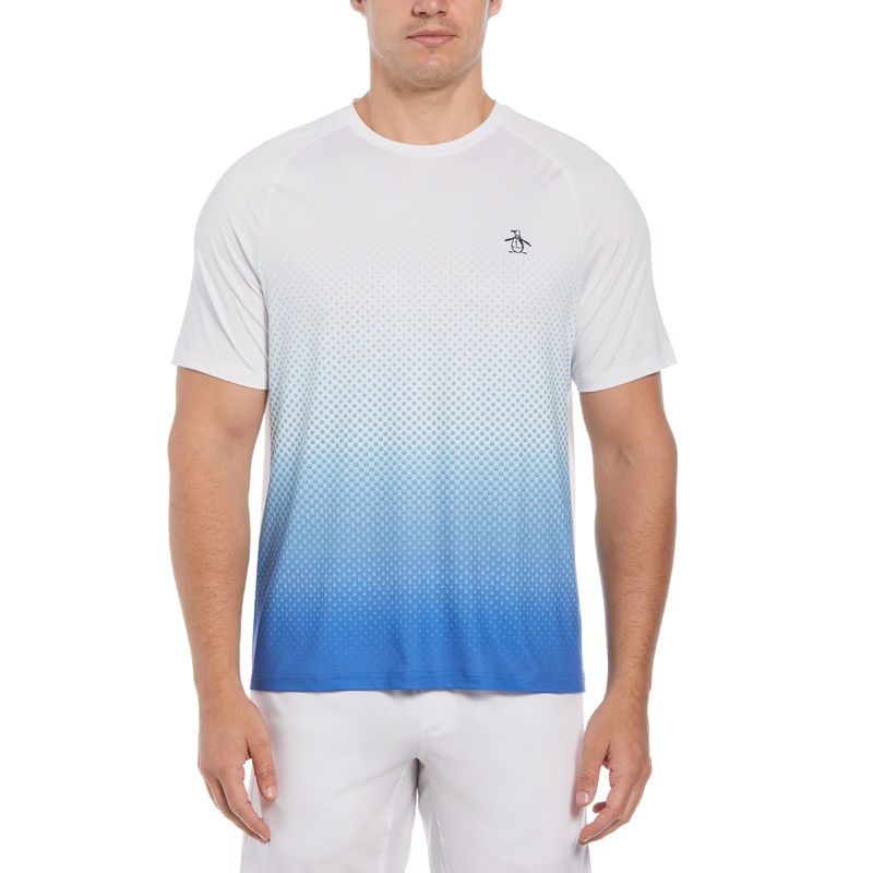 Men’s Ombre Tennis Ball Performance Short Sleeve Tennis T-Shirt