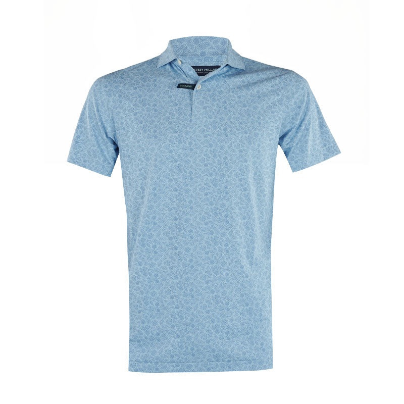 PETER MILLAR Botanical Men’s Jersey Polo (Blue Forest)