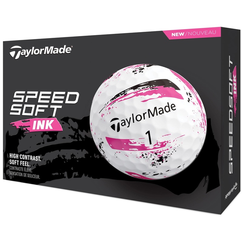 TaylorMade SpeedSoft Ink Golf Balls 1 Doz – Pink