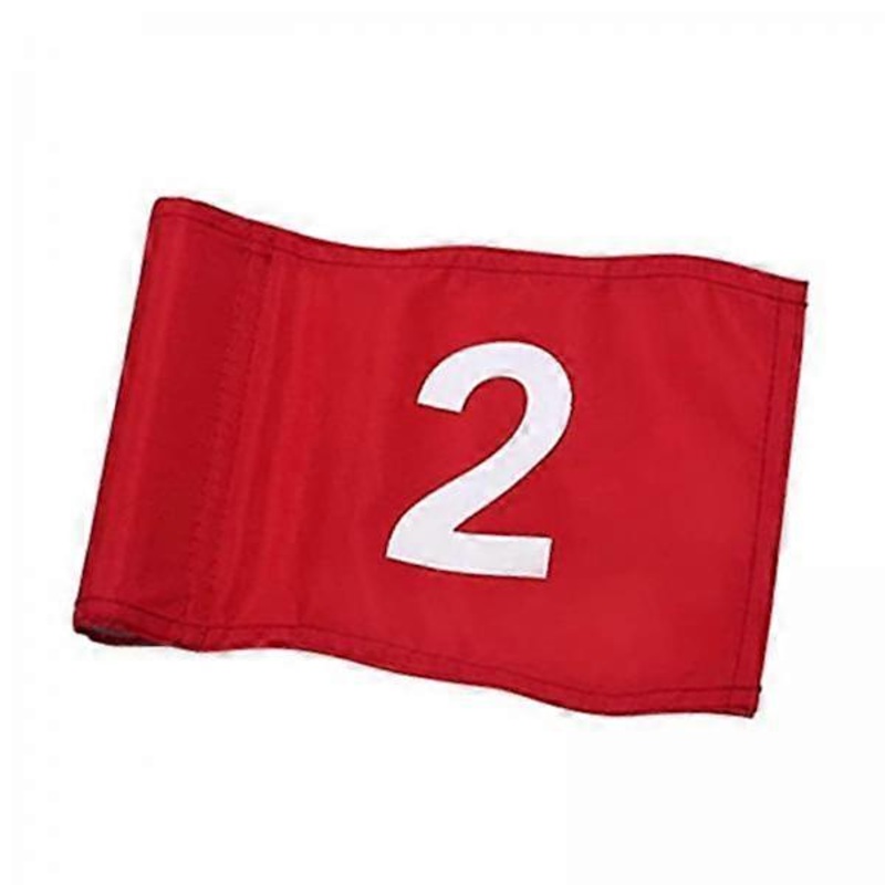 2x Golf Flags with Tube for Practice, Numbered Pin Flag for Backyard And Garden
