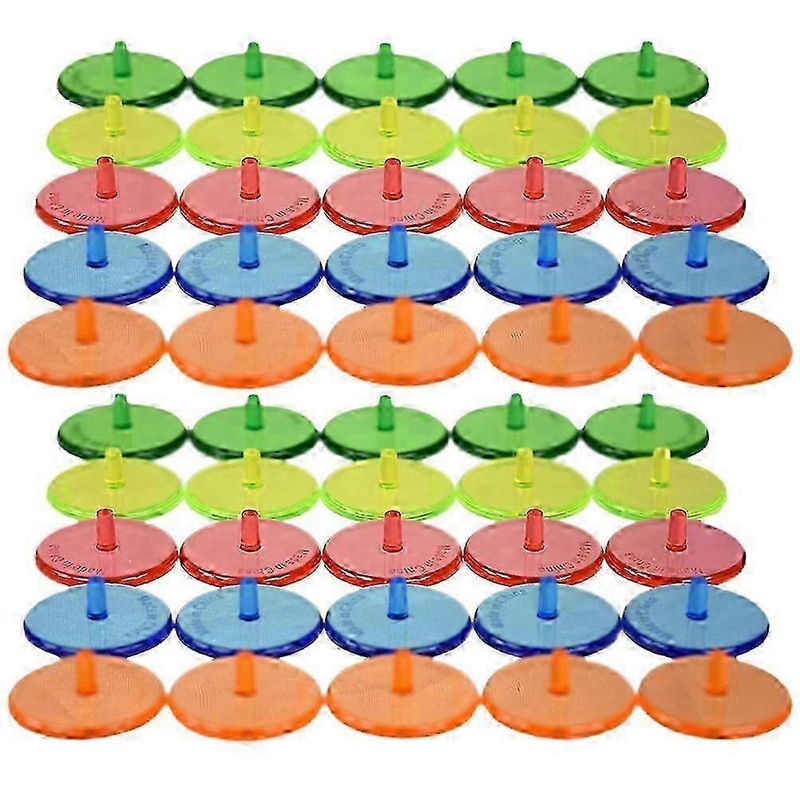 50pcs Golf Ball Position Markers – Professional Round Markers (Random Color) 2.4×2.4×1.4cm