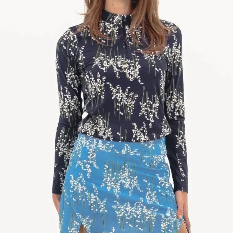 Foray Golf Floral Sun Shirt – Lily of the Valley