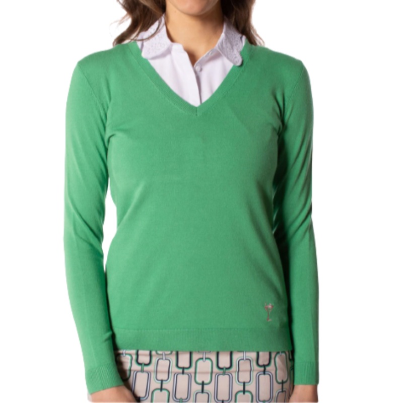 Golftini V-Neck Sweater – Kelly Green