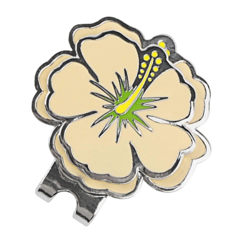 Magnetic Golf Ball Marker with Hat Clip Magnetic Flower Golf Markers Hat Clip for Men Women  Yellow