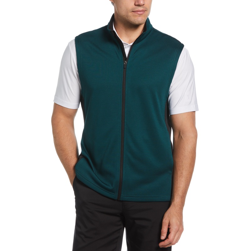 Men’s Micro Jacquard Full Zip Golf Vest
