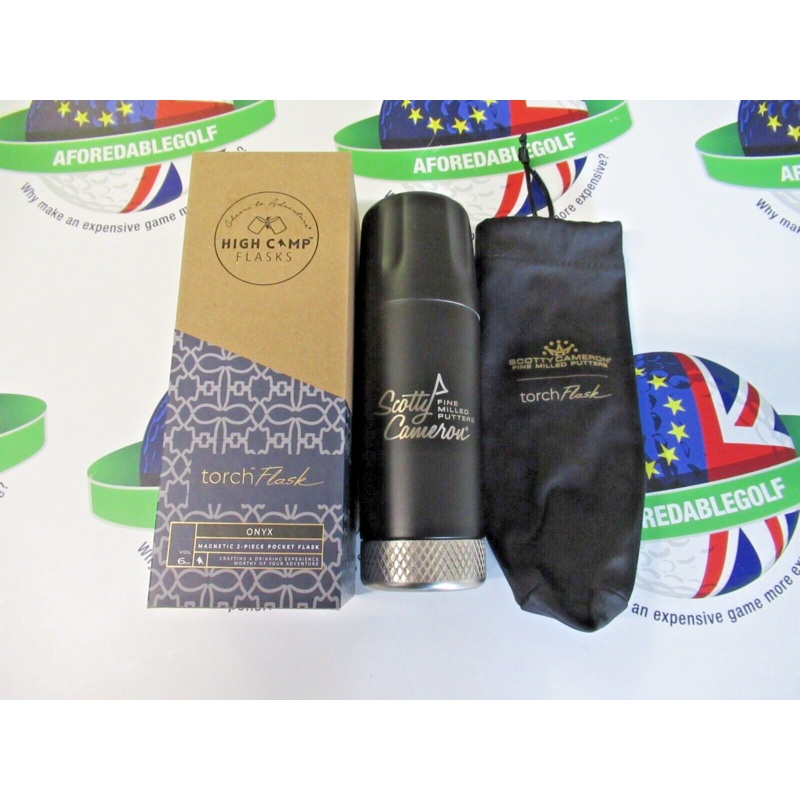New Scotty Cameron 6Oz Onyx Magnetic 2 Piece Pocket Torch Flask
