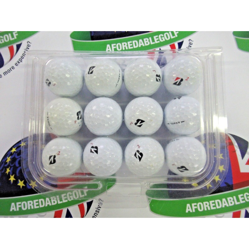 12 Bridgestone Tour B X Golf Balls Pearl/Pearl 1 Grade