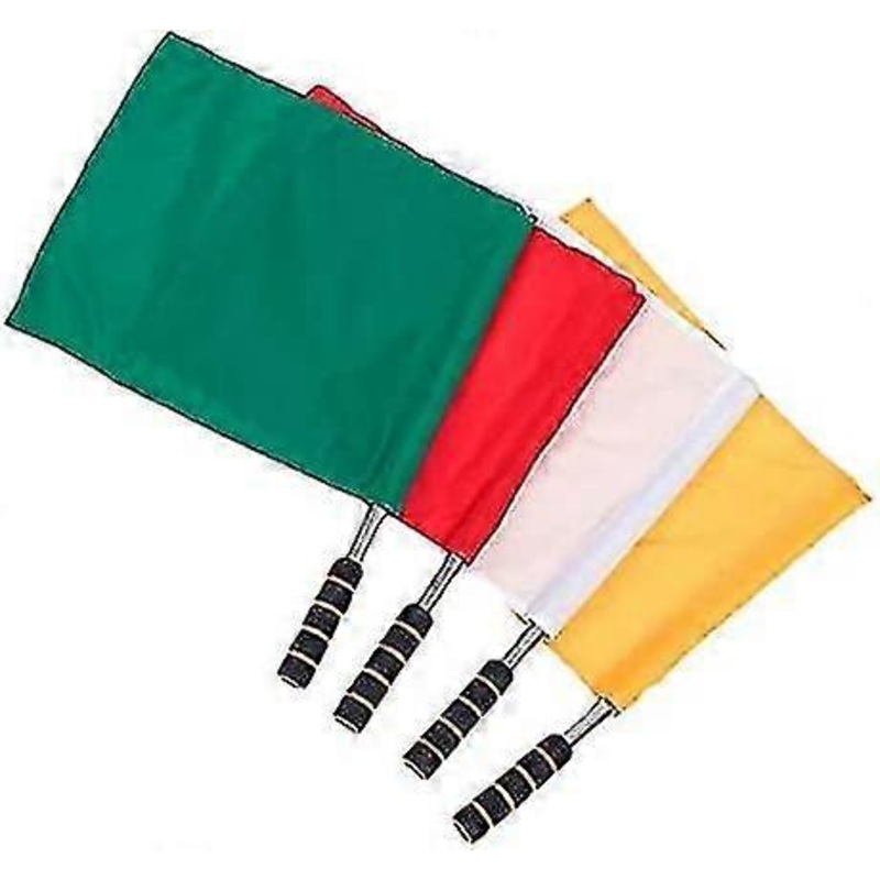 4pcs Series Sports Referee Flags Athletics Training Flags
