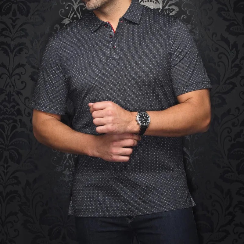 Au Noir Men’s Willys Polo – White/Black