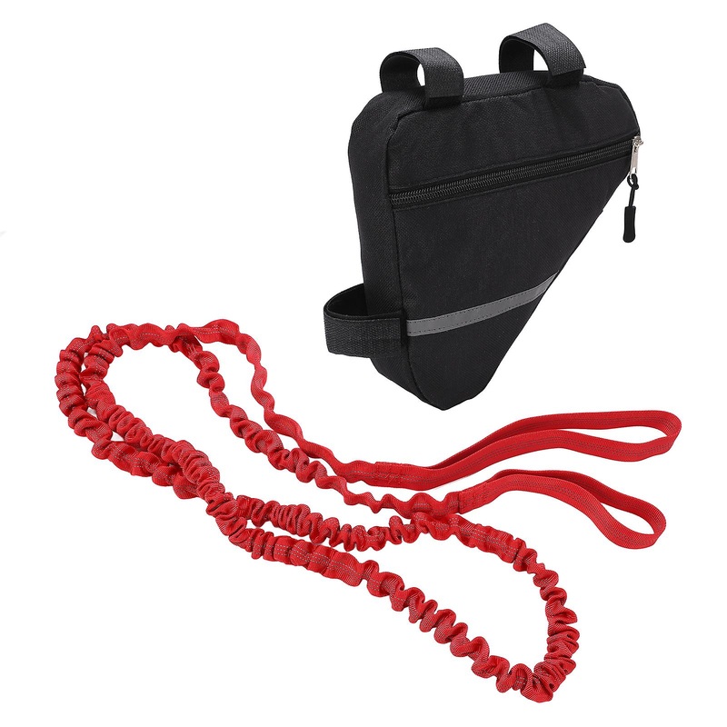 Bike Tow Bungee Rope Set Red Nylon Latex 9.1oz for Outdoor
