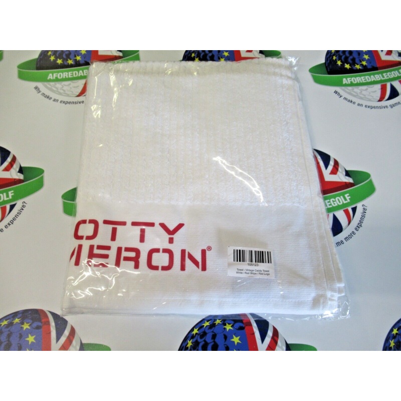 Scotty Cameron Limited Edition Vintage Caddy Towel 22 X 45 White/Red