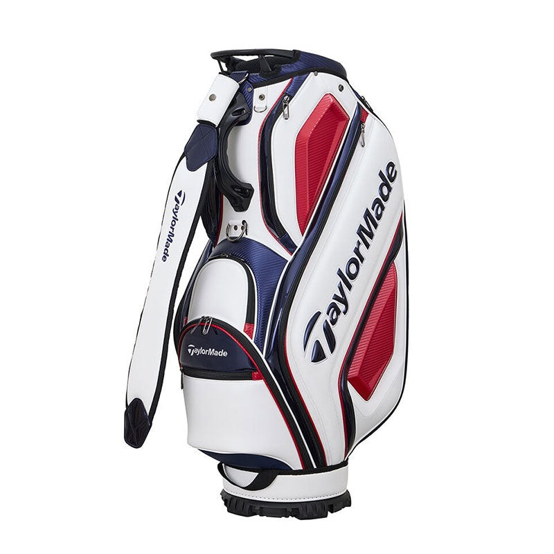 TAYLORMADE 9.5 Auth-Tech Cart Bag (White/Navy/Red)