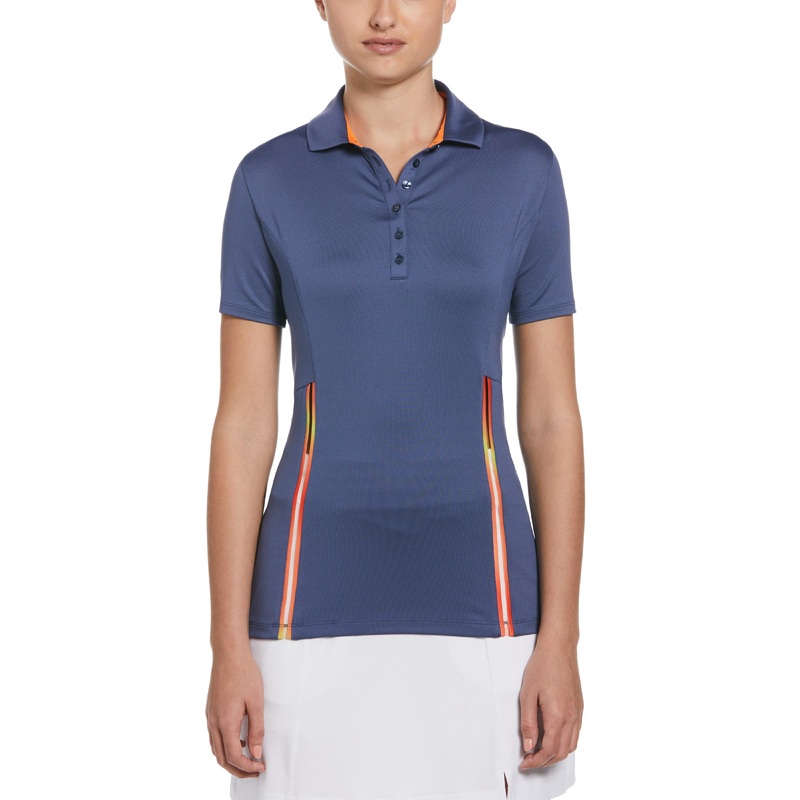 Women’s Color Block Polo Top|Blue Indigo|XS|S|M|L|XL|XXL