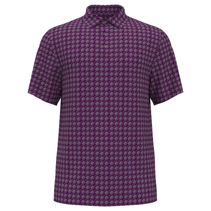 Boy’s All-Over Motion Geo Print Golf Polo