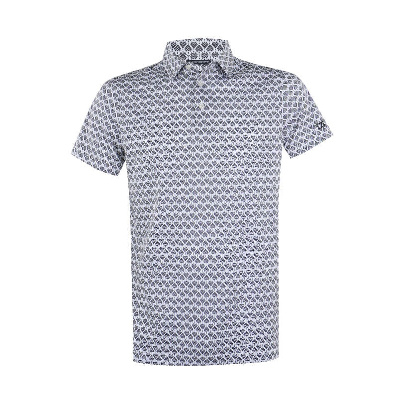 CUTTER & BUCK Mercerized Men’s Polo (White/Black)