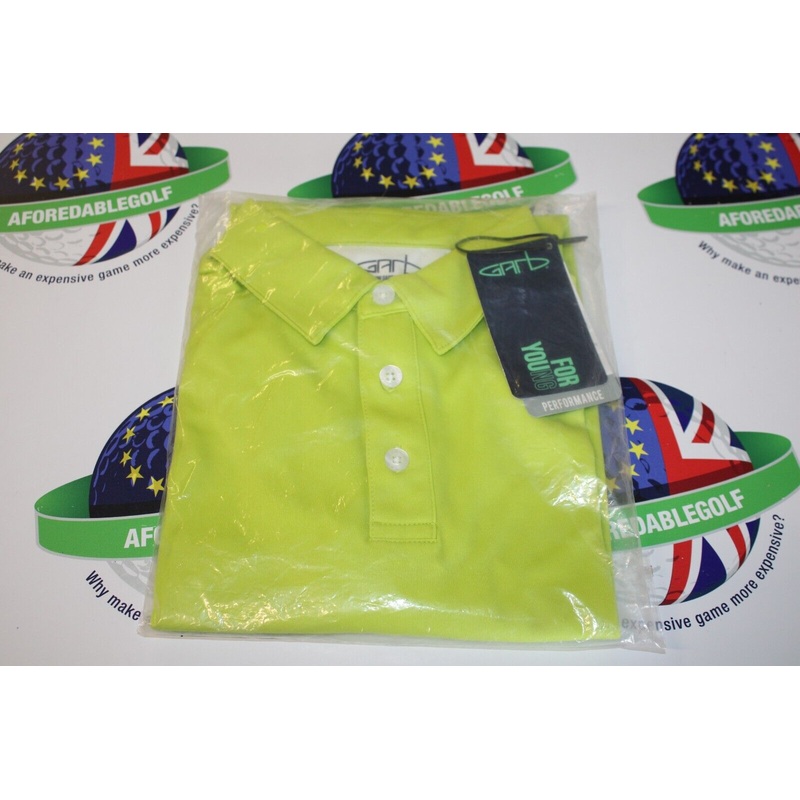 Garbinc Ross Junior Boys Polo Shirt Lime Size Medium Ages 7-8